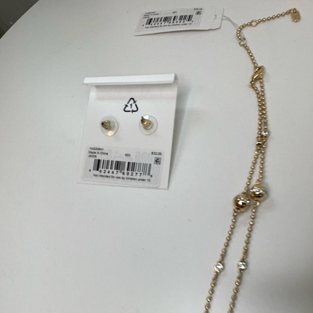 NWT Ralph Lauren Gold Necklace and Earring Set - Picture 4 of 6